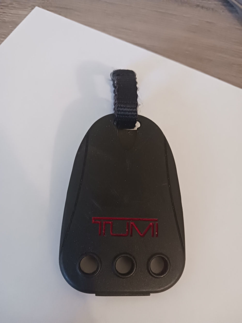 Tumi Black Key / Luggsge Id Tag with Red Logo